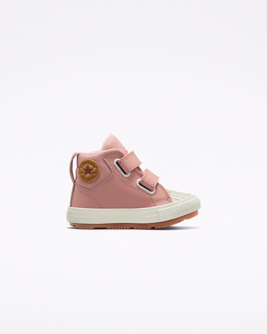 Chlapecké Boty Vysoké Converse Chuck Taylor All Star Berkshire Boot Easy-On Læder Růžové | CZ TW31O21